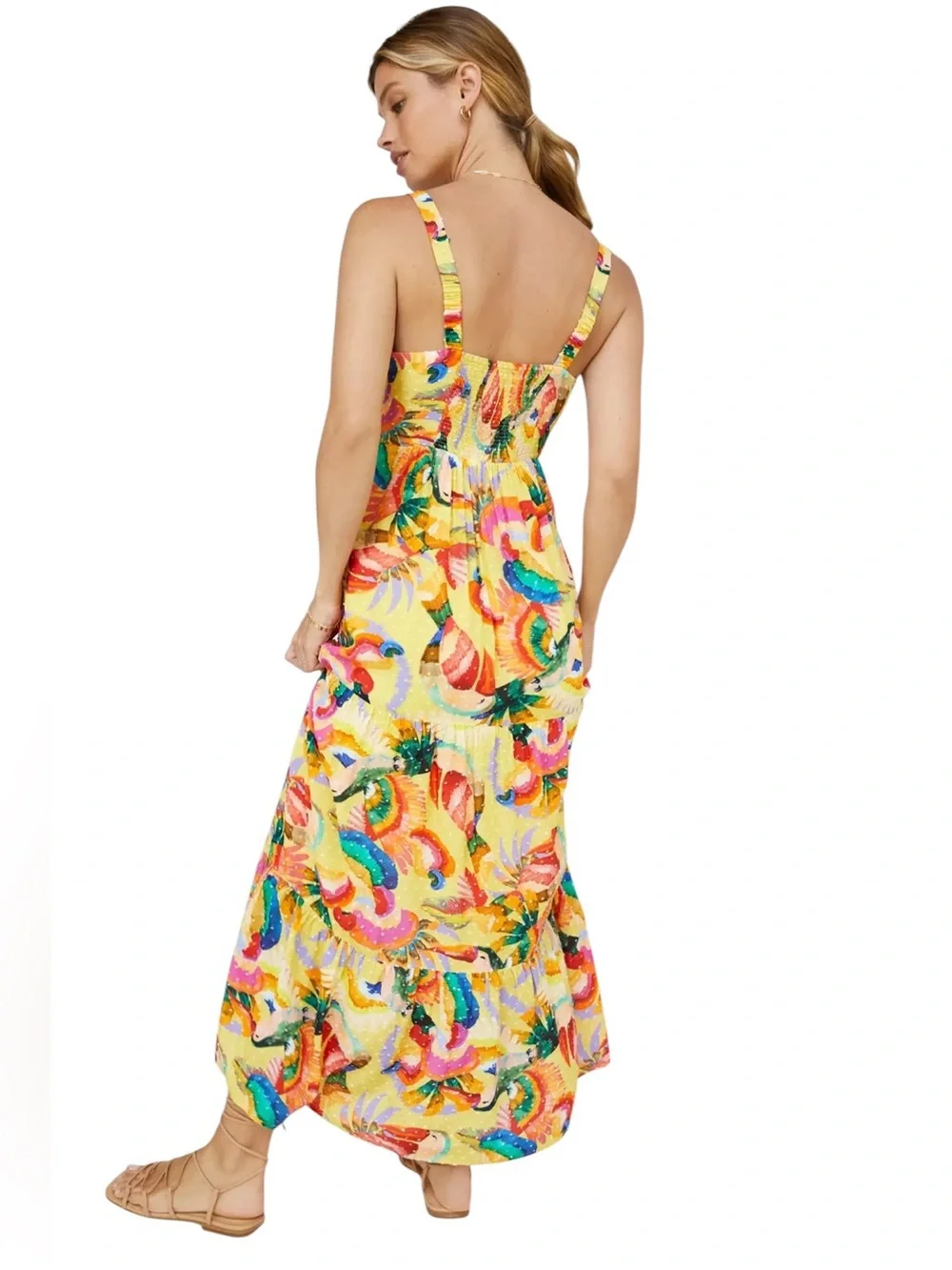 Farm Rio x Anthropologie Textured Tropical Maxi Dress - Size XS - Picture 2 of 11